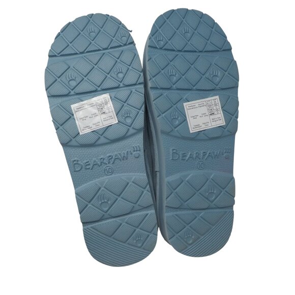 BearPaw Tabitha Tourmaline Blue Suede Wool Platform Clog Slippers NWT Womens 10 - Picture 10 of 16